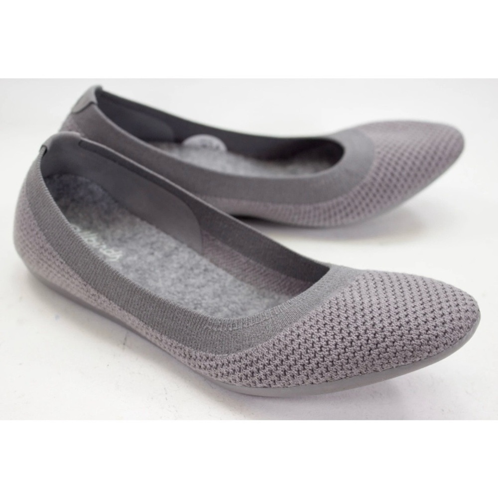 Allbirds TB Tree Breezers Womens Sz US 7.5 Ballet Flats Light Gray Slip On Shoes